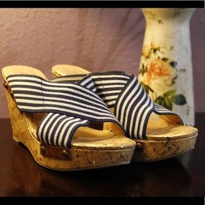 Navy & White Wedges